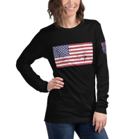 Classic American Flag Long Sleeve Tee