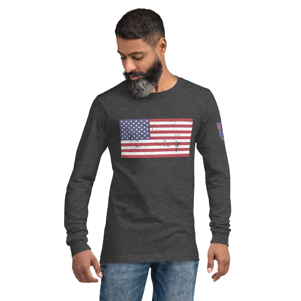 Classic American Flag Long Sleeve Tee