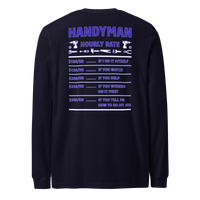 Handy Man Hourly Rate Long Sleeve Tee